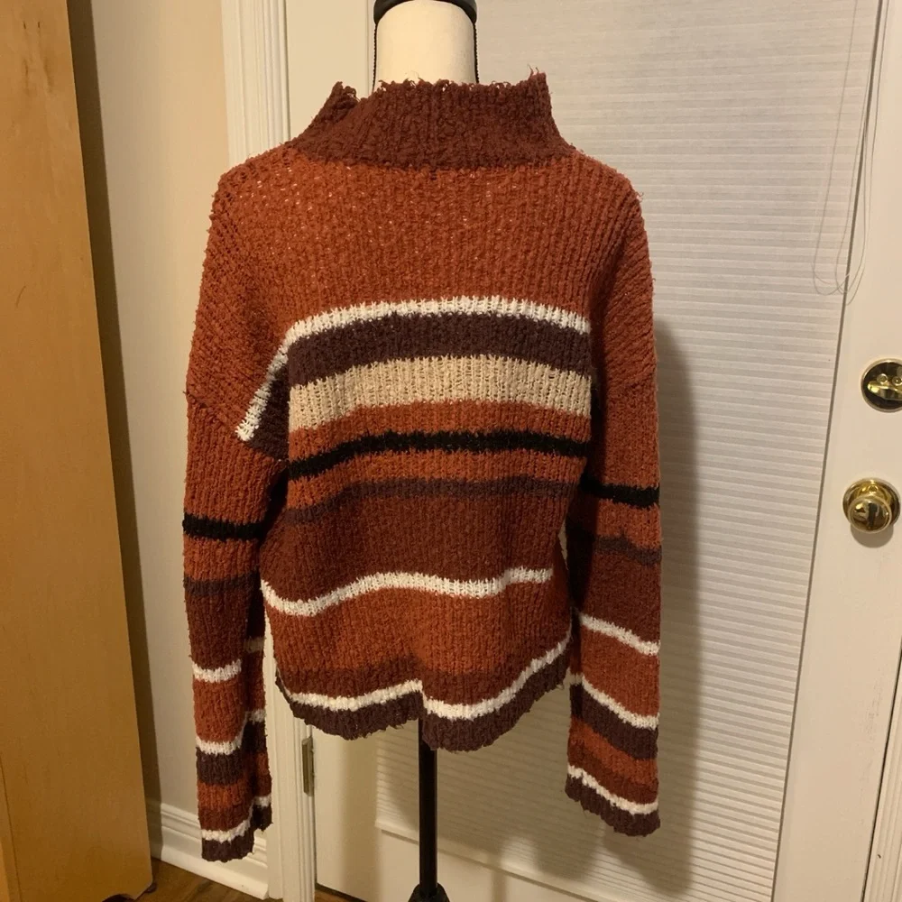 Rag Poets cozy loose knit striped sweater - Picture 2 of 5